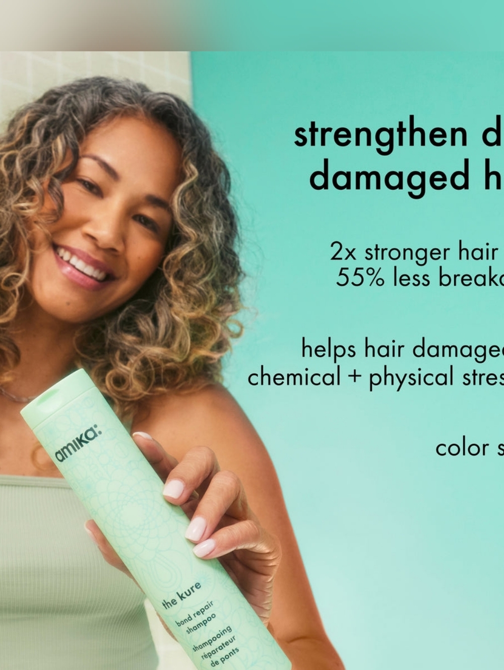 amika The Kure Strength Repair Shampoo 275 ml 🆕 - Picture 2 of 11